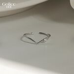 【Gulicc】古莉可 戒指 韓版簡約鋯石V行戒指, , large