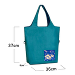 Eco-friendly Dual-Color Reversible tote bag (Cerulean), , large
