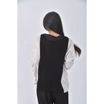 (XL) blue ribbon韓牌質感黑色長袖上衣二手衣, , large