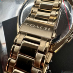 [星晴錶業]COACH手錶,44mm,CH00215墨綠色錶面金色錶殼金色精鋼錶帶款, , large