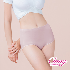 【Clany可蘭霓】美膚保養絲蛋白高腰L-Q(2XL)內褲(迷迭紫 2189-91)