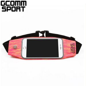 GCOMM SPORT 萊卡時尚雪花防汗水音樂腰包 橙紅雪花