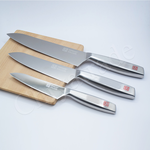 【日本極KEEMAKE】日本極 高碳鋼 輕巧極緻一體構造 不鏽鋼刀-3入組(三德+蔬果小刀+牛刀), , large