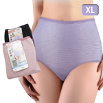 大尺碼橫條包臀高腰女內褲-8758-XL-3件, , large