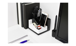 【O-Life】 Rotating Tape Stand Storage Box - Black and White, , large