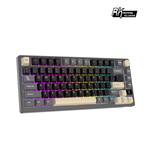[樂維科技]RK M75 75% 藍牙三模無線機械鍵盤 K黃軸 RGB魅影｜中文, , large