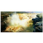【御畫房】黃河頌 國家一級畫師手繪油畫60×120cm(VF-147), , large