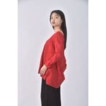 (L) iroo質感棉質紅色長袖上衣二手衣, , large