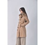 (S) burberry質感排釦風衣棕色外套二手衣, , large
