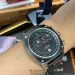 [星晴錶業]MASERATI手錶,44mm,R8871606001黑色錶面黑銀錶殼深黑色真皮皮革錶帶款, , large