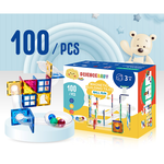 【啾愛你】ScienceBaby 球道組透明管雪鑽磁力片 100 PCS, , large