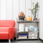 【誠宜居家】80x50x91公分 (三面圍欄-三層不鏽鋼置物架)升級款加粗加厚-加強底部橫梁 收納架 不鏽鋼置物架 不銹鋼置物架 廚房不銹鋼置物架 置物架 家電架 廚房架 架子, , large