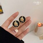 【Gulicc】古莉可 耳環 復古金色人像耳環, , large