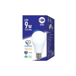 家樂福LED節能標章燈泡9W-白光