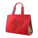TORY BURCH Ella 拼色棉質帆布托特包/紅色/藍色, , large