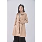 (S) nice claup質感棉質大衣杏色外套二手衣, , large