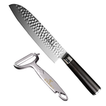 【金門金永利】SK8龍紋捶打大馬士革鋼 三德刀17cm (送鋅合金刨刀), , large