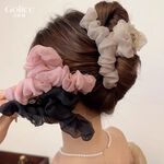 【Gulicc】古莉可 髮夾 法式慵懶浪漫網紗髮夾, , large