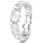 SWAROVSKI 施華洛世奇 八角方形水晶手鍊手錶 女錶-23x17mm(5621173), , large