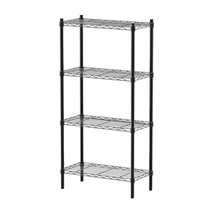【Y HOUSE】60x30x120cm Lightweight Four-layer Iron Rack Iron Rack Shelf - Painted Black
