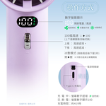 【aibo】半導體冰敷 100檔調速 手持桌立充電風扇HA-FAN1144-W奶酪白, , large