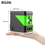 【HILDA】希爾達電動工具 十字線綠光 小型便攜式水平儀 強光細線 迷你雷射水平儀, , large