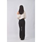 (L) single noble高腰質感黑色長褲二手衣, , large
