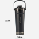 【H&R安室家】304不鏽鋼提把保溫杯(帶茶倉)650ml(H87), , large