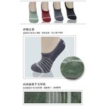 【D&G】條紋足底圈絨隱形女襪<鐵灰>D374 氣墊 毛巾底 襪子 隱形襪, , large