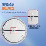 Kitchen range hood flue backflow preventer - hard connection, , large