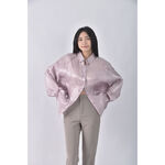 (F) 【作珩私服】meier q質感緞面紫色長袖上衣二手衣, , large