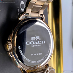 [星晴錶業]COACH手錶,34mm,CH00093白色錶面香檳金錶殼香檳金精鋼錶帶款, , large