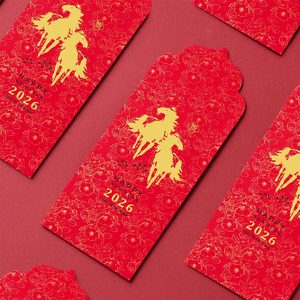 1A 2026 馬年 中式 紅包袋 Happy New Year 10張入 /包1803