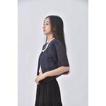 (S) i like點點藍色短袖上衣二手衣, , large