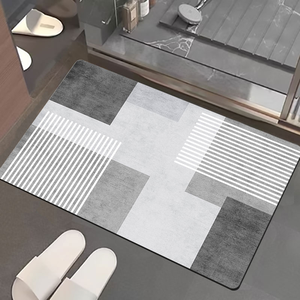 Nano suede soft diatomaceous earth water-absorbent anti-slip floor mat