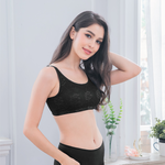 【可蘭霓Clany】台灣製蕾絲涼感多功能M-3XL無鋼圈內衣(性感黑 6920-63), , large