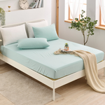 【FOCA】Lake light green | Professional Care Grade 100% Super Waterproof Mattress Cover-Double, , large