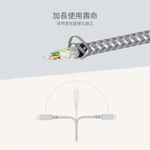 Moshi Integra USB-C to USB-C 240W/480Mbps 充電傳輸線 (0.3m)-灰 0.3m, , large