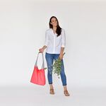 FLIP & TUMBLE FOLDABLE SHOPPING BAG (CORAL), , large