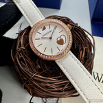 [星晴錶業]SWAROVSKI手錶,34mm,SW00020白色錶面玫瑰金錶殼白真皮皮革錶帶款, , large