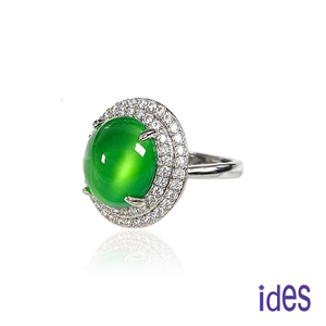 [ides愛蒂思] 輕珠寶東方系列冰種綠玉髓戒指/富貴綠