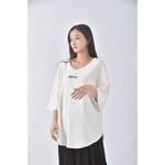 (XL) blackfriday質感棉質純棉杏色短袖上衣二手衣, , large