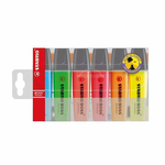 STABILO 德國 思筆樂 BOSS ORIGINAL 波士經典螢光筆 塑膠吊盒 6色組/盒 ST70/6, , large