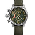 elegantsis JF48QS機頭藝術-女郎計時手錶-綠/48mm ELJF48QS-OG03LC, , large