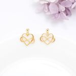 【Angel & Me】Endless love s925 sterling silver 24k gold plated earrings gift, , large