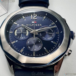 [星晴錶業]TommyHilfiger手錶,46mm,TH00064寶藍色錶面銀藍雙色錶殼寶藍真皮皮革錶帶款, , large