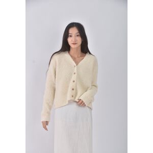 (M) knitpia韓牌質感V領杏色外套二手衣