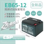 【CSP】EB65-12 銀合金膠體電池 12V65A 電動搬運車 電動堆高機 電動叉車 油壓拖板車 電動輪椅, , large
