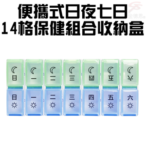GS MALL 14格藥盒 隨身藥盒 收納藥盒 7天藥盒 組合式藥盒 藥盒 保健藥盒 隨身藥盒 迷你藥盒 顏色隨機