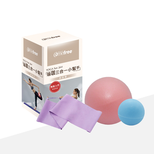 Comefree 瑜珈運動三合一小幫手(伸展帶+美姿球+凱格爾球) [西合]